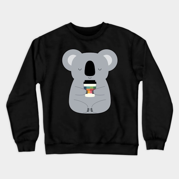 Koala Coffee Time Crewneck Sweatshirt by AndyWestface